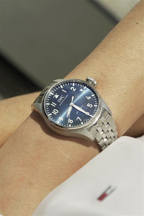 iwc blue face|iwc big pilot 43 blue.